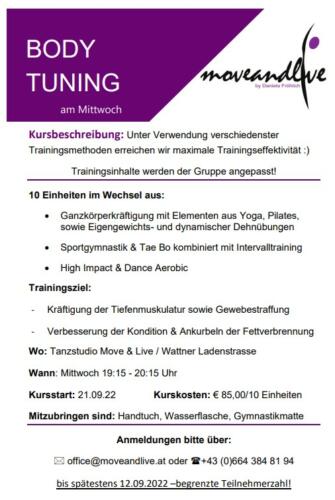 Body Tuning am Mittwoch